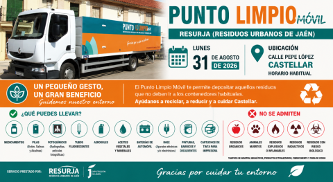 El Punto Limpio Móvil estará en Castellar el lunes 31 de agosto