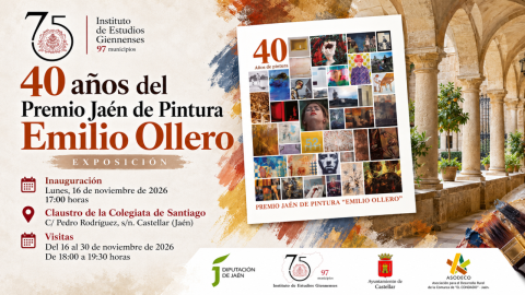 Castellar acogerá la exposición «40 años del Premio Jaén de Pintura Emilio Ollero» con motivo del 75º aniversario del Instituto de Estudios Giennenses