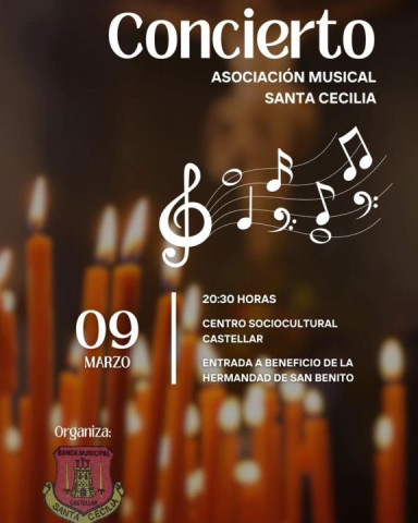 Concierto de la Asociación Musical Santa Cecilia a beneficio de la Hermandad de San Benito